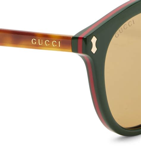 gucci round frame acetate sunglasses mens|gucci 58mm polarized aviator sunglasses.